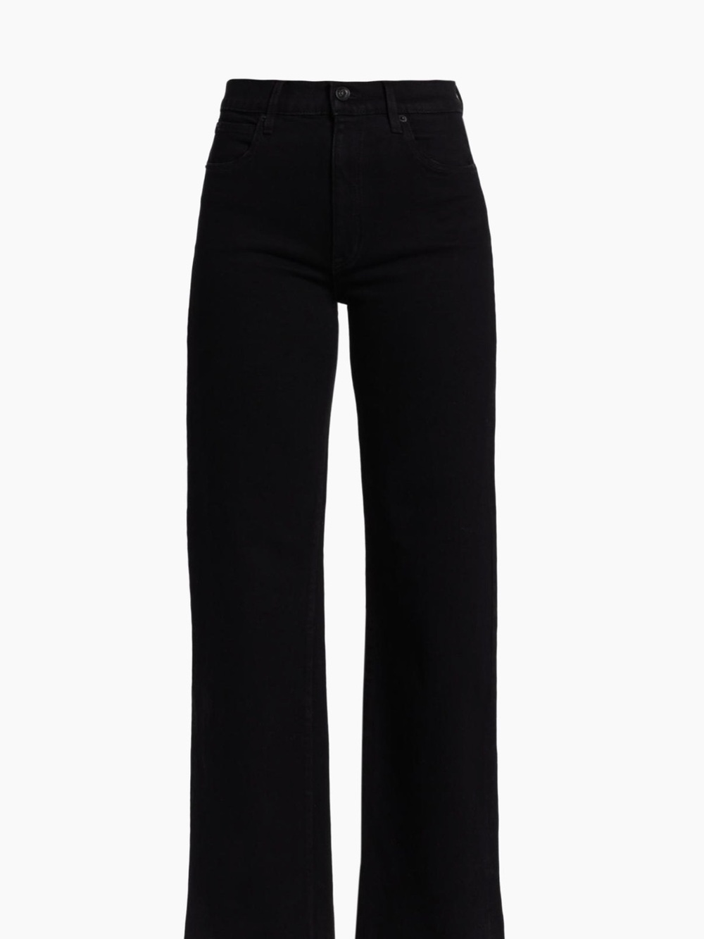 SLVRLAKE Black High-Rise Wide Leg Jeans